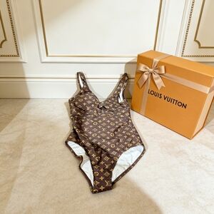 Louis Vuitton Brown Monogram One Piece Swimsuit